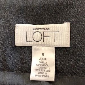 Loft Julie fit wool trousers, charcoal grey size 6